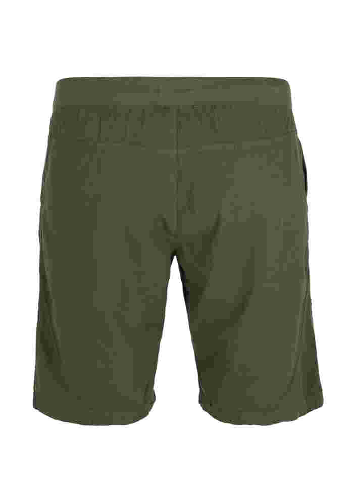 Lockere Shorts aus Baumwolle mit Taschen , Ivy Green, Packshot image number 1