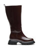 Langschaftstiefel mit leichter Crackle-Optik, Braun, Packshot image number 0