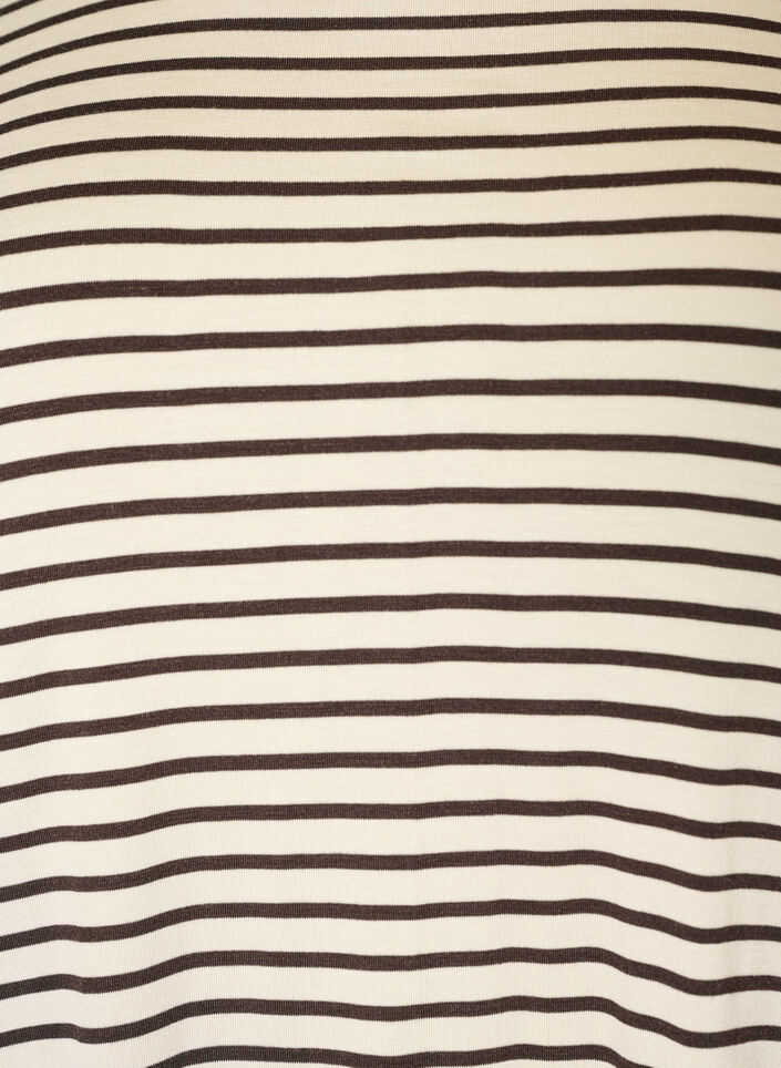 Gestreiftes T-Shirt aus TENCEL&trade; Lyocell, Braun, Packshot image number 2