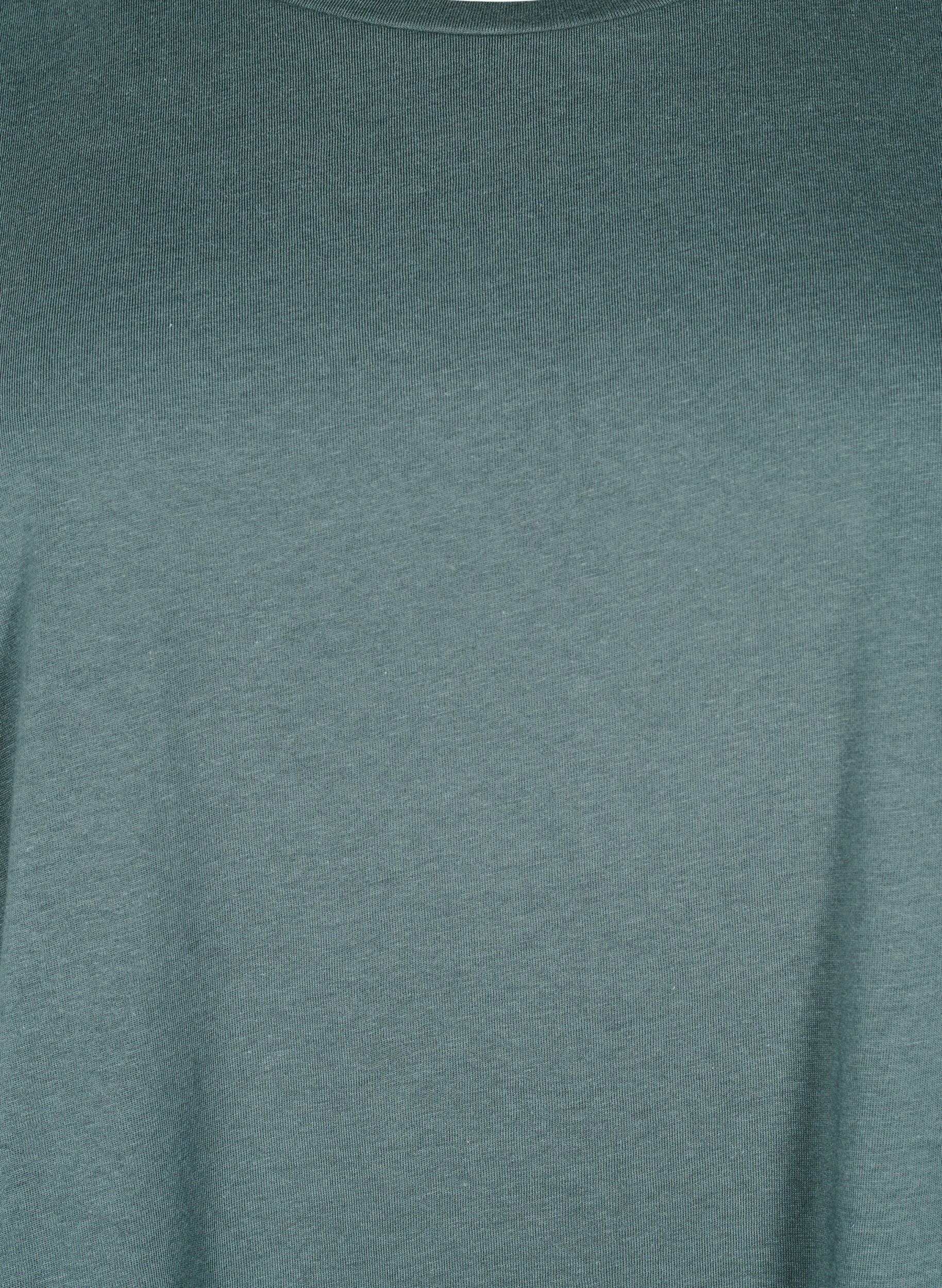 Zizzi Kurz&auml;rmeliges T-Shirt aus einer Baumwollmischung, Gr&uuml;n, Packshot image number 2