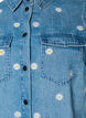 Kurzes Jeanskleid mit gestickten Blumen, Blau, Packshot image number 2