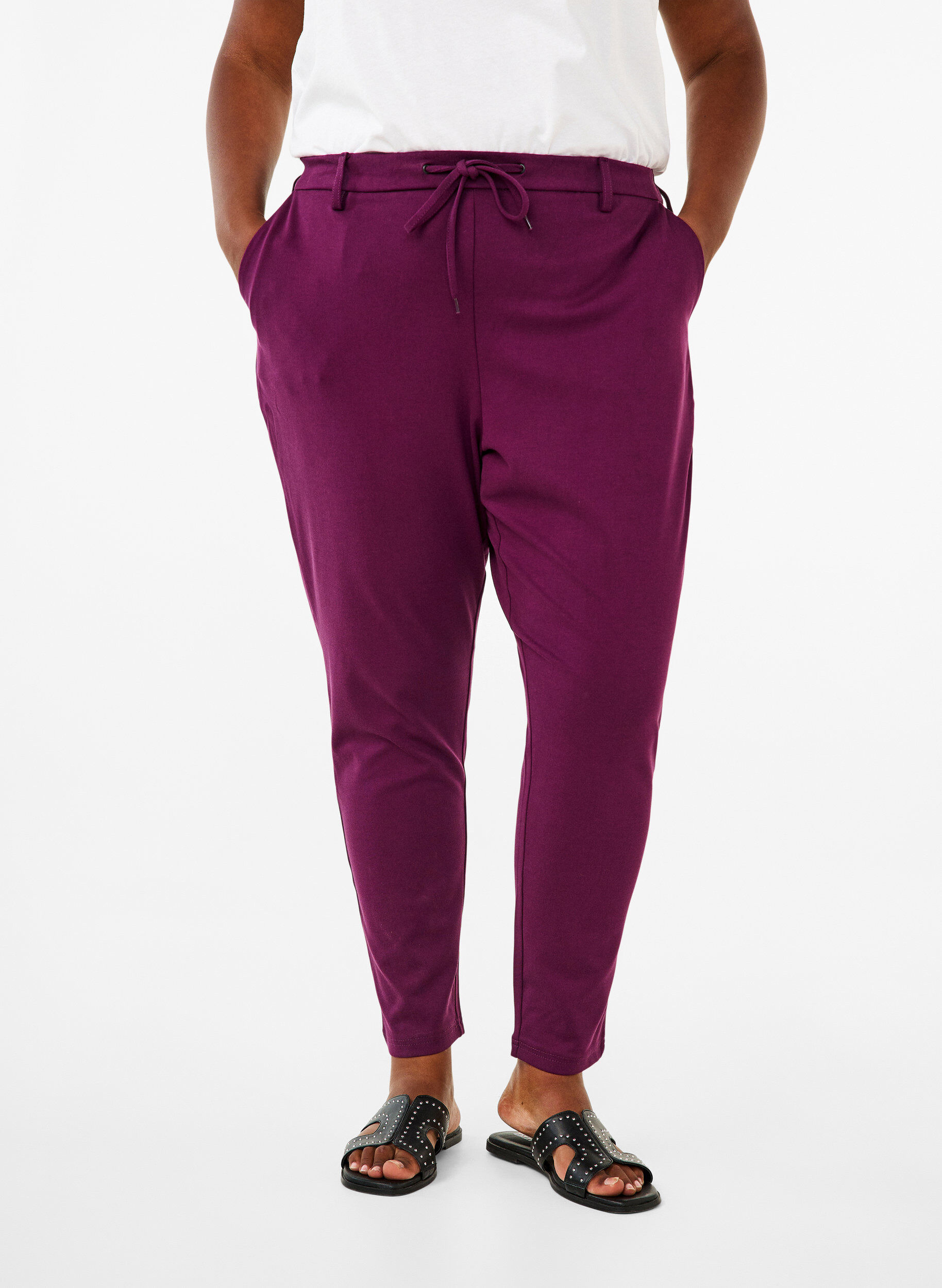 Zizzi Cropped Maddison-Hose, Lila, Model image number 2