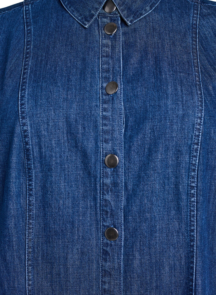 Midi-langes jeanshemdkleid, Blau, Packshot image number 2