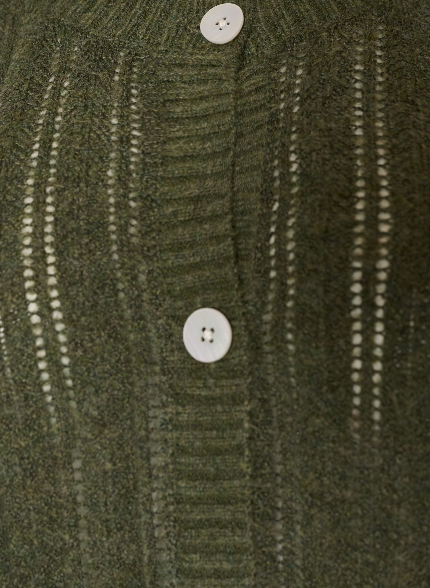 ZizziStrickjacke mit Lochmuster, Gr&uuml;n, Packshot image number 2