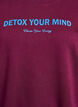 Sweatshirt mit Textaufdruck, Dunkles Bordeaux, Packshot image number 2