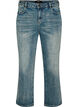 Kiana Straight Fit Jeans mit leicht abgenutzter Optik, Blau, Packshot image number 0
