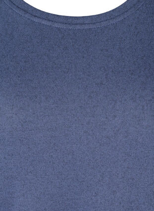 Bluse mit 3/4-Ärmeln, Crown Blue Melange, Packshot image number 2