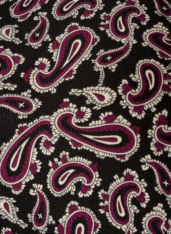 Bluse mit langen &Auml;rmeln und Paisleymuster, Dunkles Bordeaux, Packshot image number 2