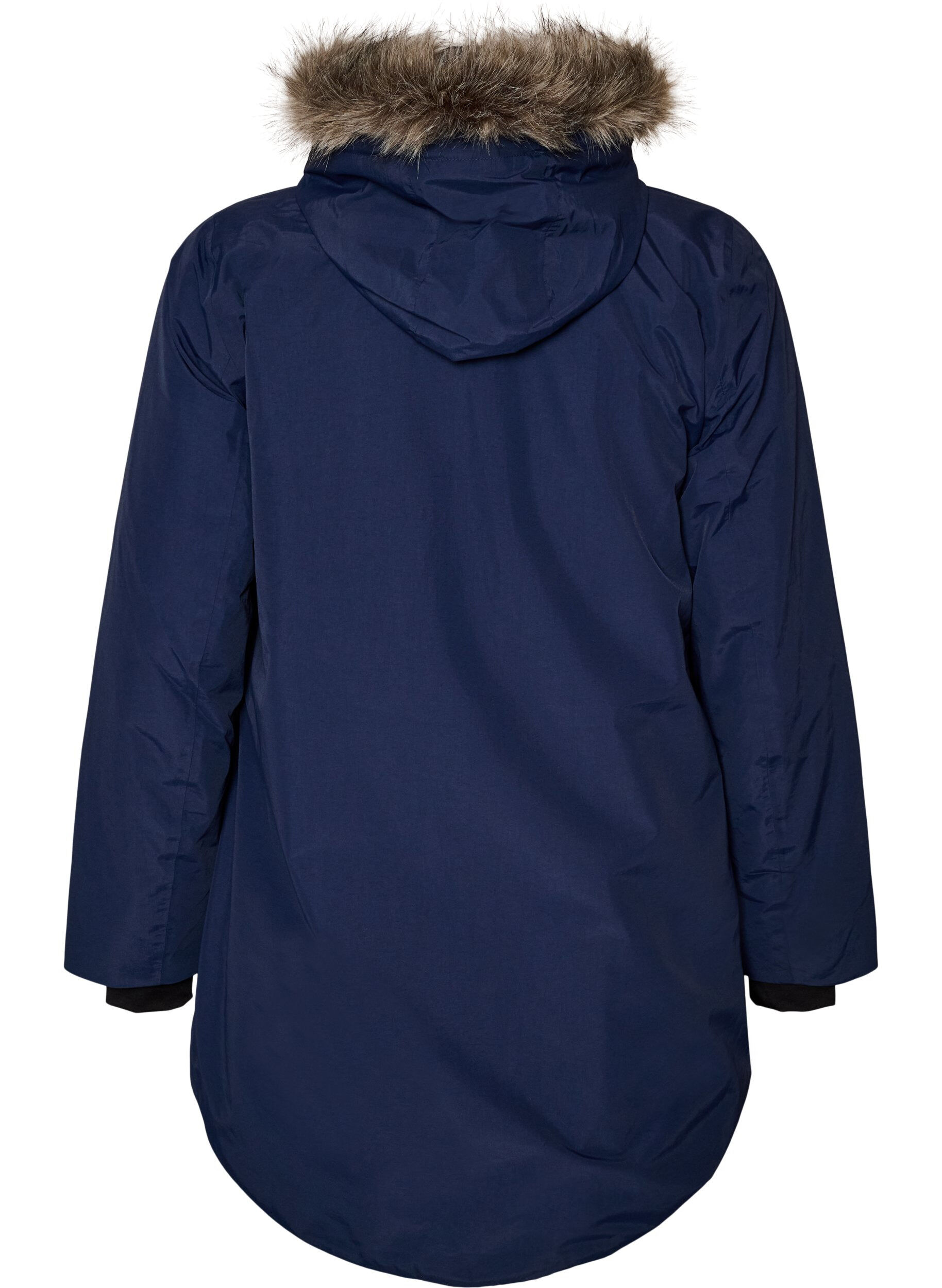 ZizziWasserdichter Parka mit Kapuze, Blau, Packshot image number 1