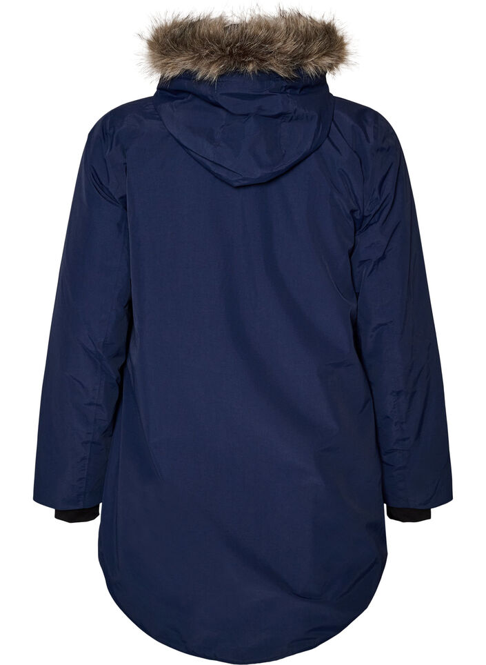 Wasserdichter Parka mit Kapuze, Blau, Packshot image number 1