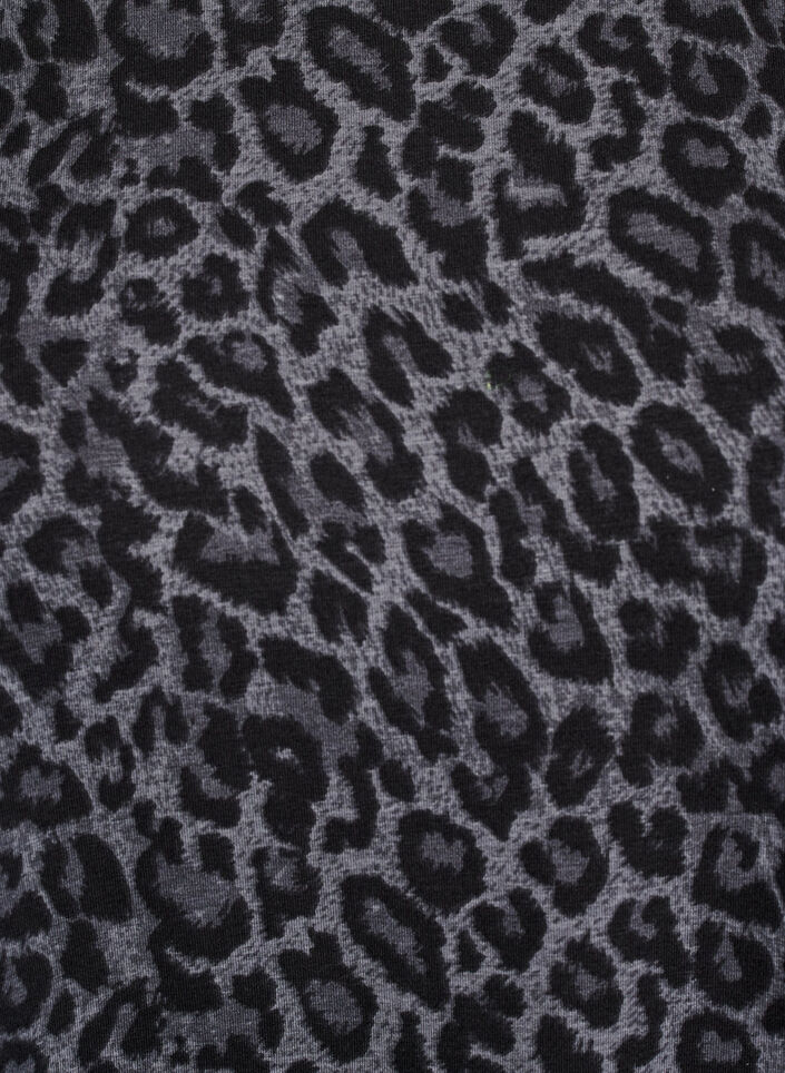 Langarmkleid mit Rundhalsausschnitt und Leopardenmuster, Dark Grey Leo, Packshot image number 2
