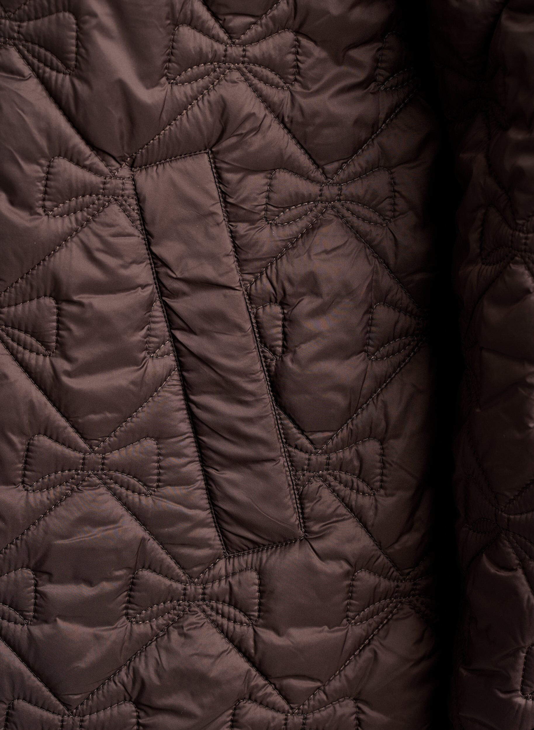 ZizziLeicht wattierte Jacke mit dekorativer Steppung, Braun, Packshot image number 3