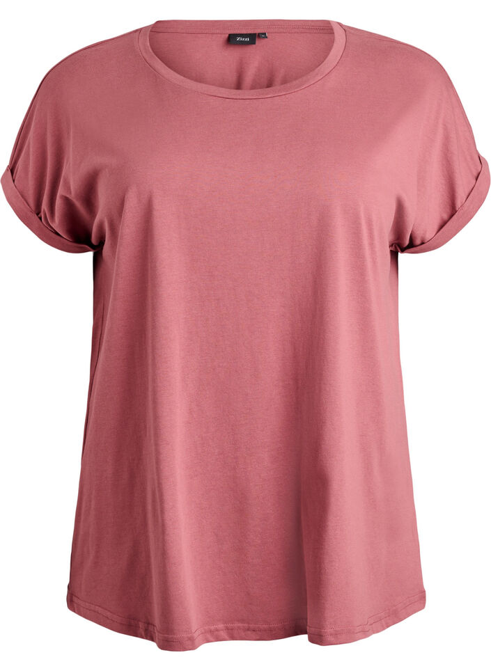 T-Shirt aus Baumwollmischung mit kurzen &Auml;rmeln, Rot, Packshot image number 0