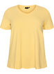 Einfarbiges basic T-Shirt aus Baumwolle, Gelb, Packshot image number 0