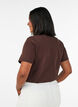 Basic-T-Shirt aus Baumwolle mit Rundhalsausschnitt, Braun, Model image number 2