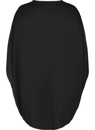 Einfarbiges Kleid mit Struktur , Black, Packshot image number 1