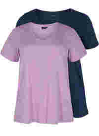 2er-Pack basic T-Shirts aus Baumwolle