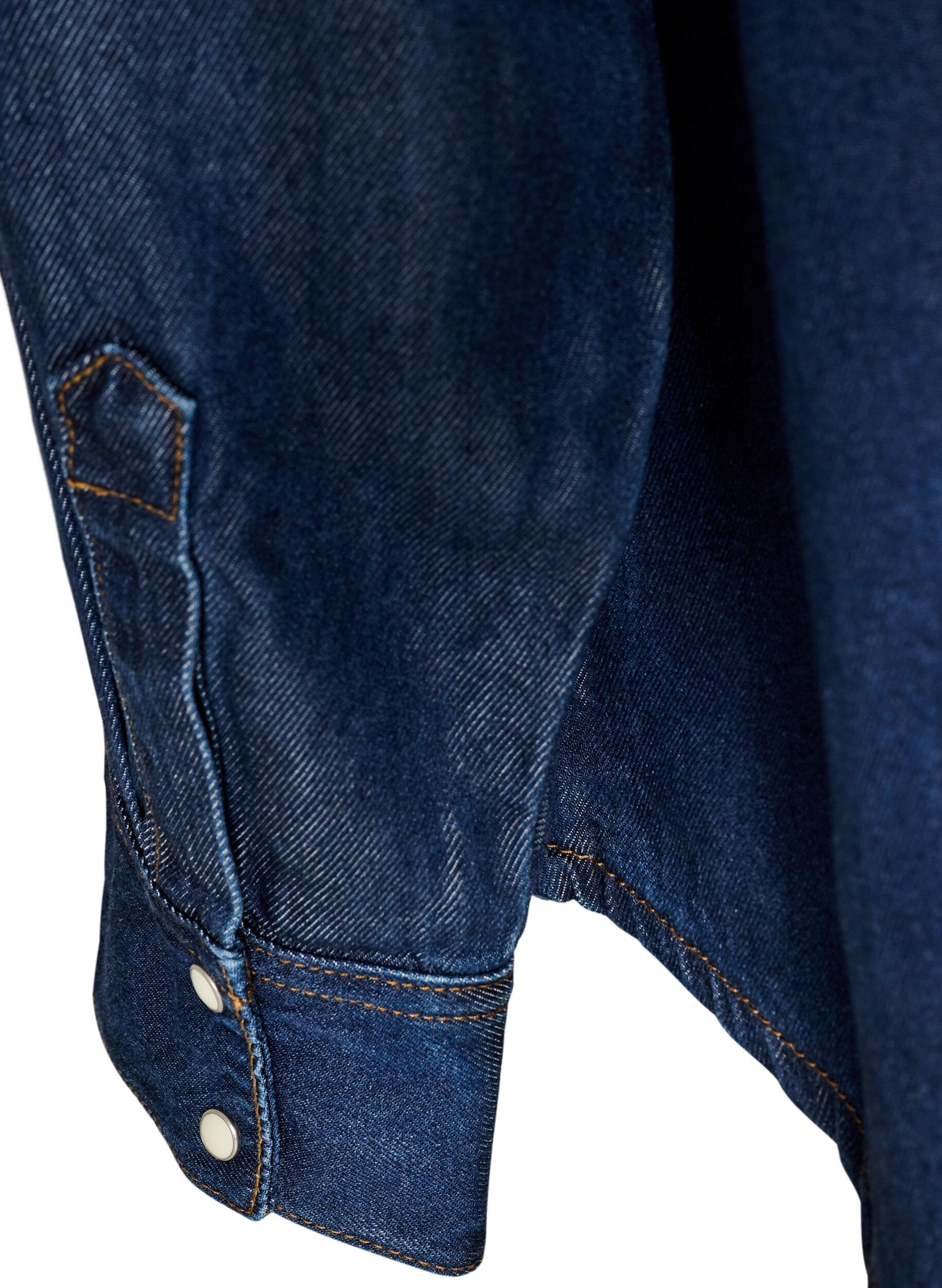 ZizziJeanshemd aus Lyocell mit Druckkn&ouml;pfen, Blau, Packshot image number 3