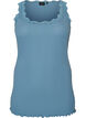 Top mit Spitzensaum, Blau, Packshot image number 0