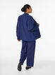 Taillierte Hose mit hoher Taille und gerader Passform, Blau, Model image number 1