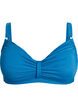 Bikini-BH mit B&uuml;gel und Drapierung, Blau, Packshot image number 0