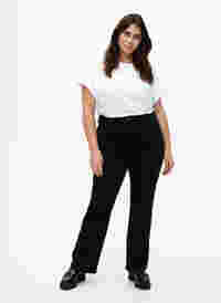 Ellen Bootcut-Jeans mit hoher Taille, Black, Model