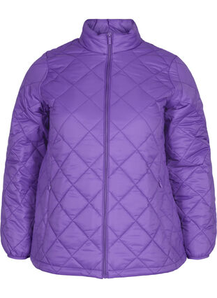 Gesteppte Leichtgewichtsjacke mit Reißverschluss und Taschen, Ultra Violet, Packshot image number 0