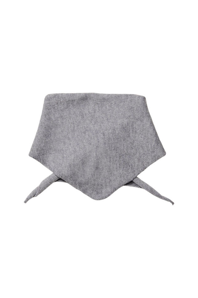 Gestricktes Dreieckstuch, Grau, Packshot image number 1