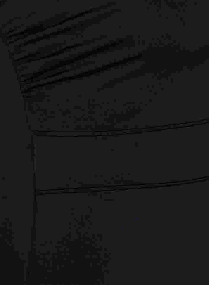 Badeanzug mit V-Ausschnitt und Mesh, Black, Packshot image number 3