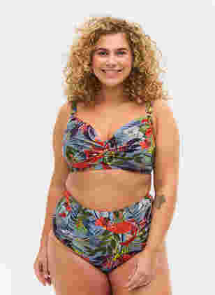 Hochtaillierte Bikini-Hose mit Blumenprint, Citadel AOP, Model