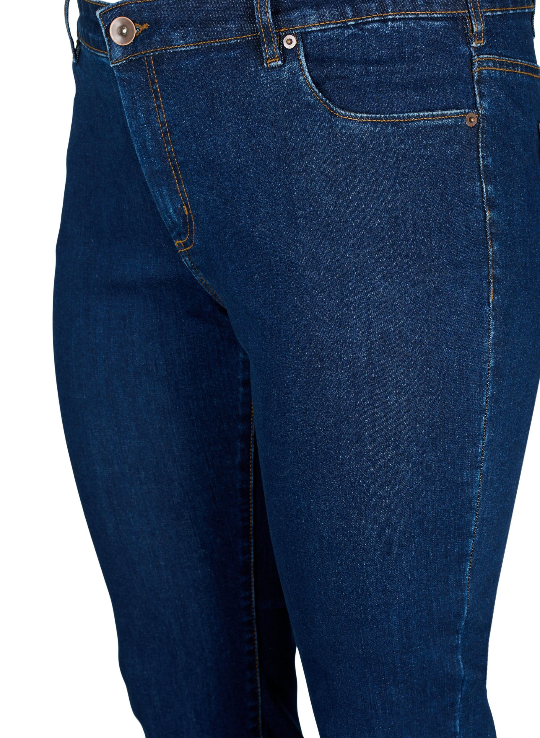 Zizzi Slim Fit Emily Jeans mit normaler Taille, Blau, Packshot image number 2