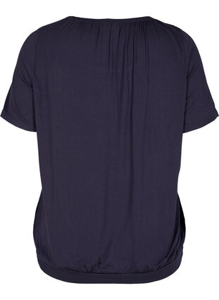 Kurzarm T-Shirt aus Viskose mit Gummibund, Night Sky, Packshot image number 1