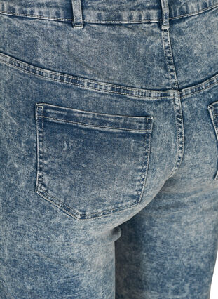 Denim Shorts mit hoher Taille, Light blue denim, Packshot image number 3
