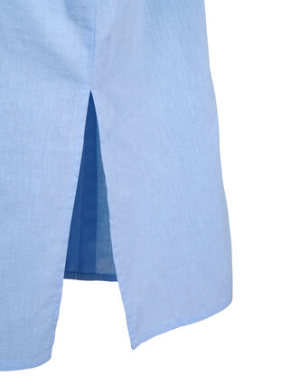 Langes Hemd aus Baumwollmischung mit Leinen, Serenity, Packshot image number 3