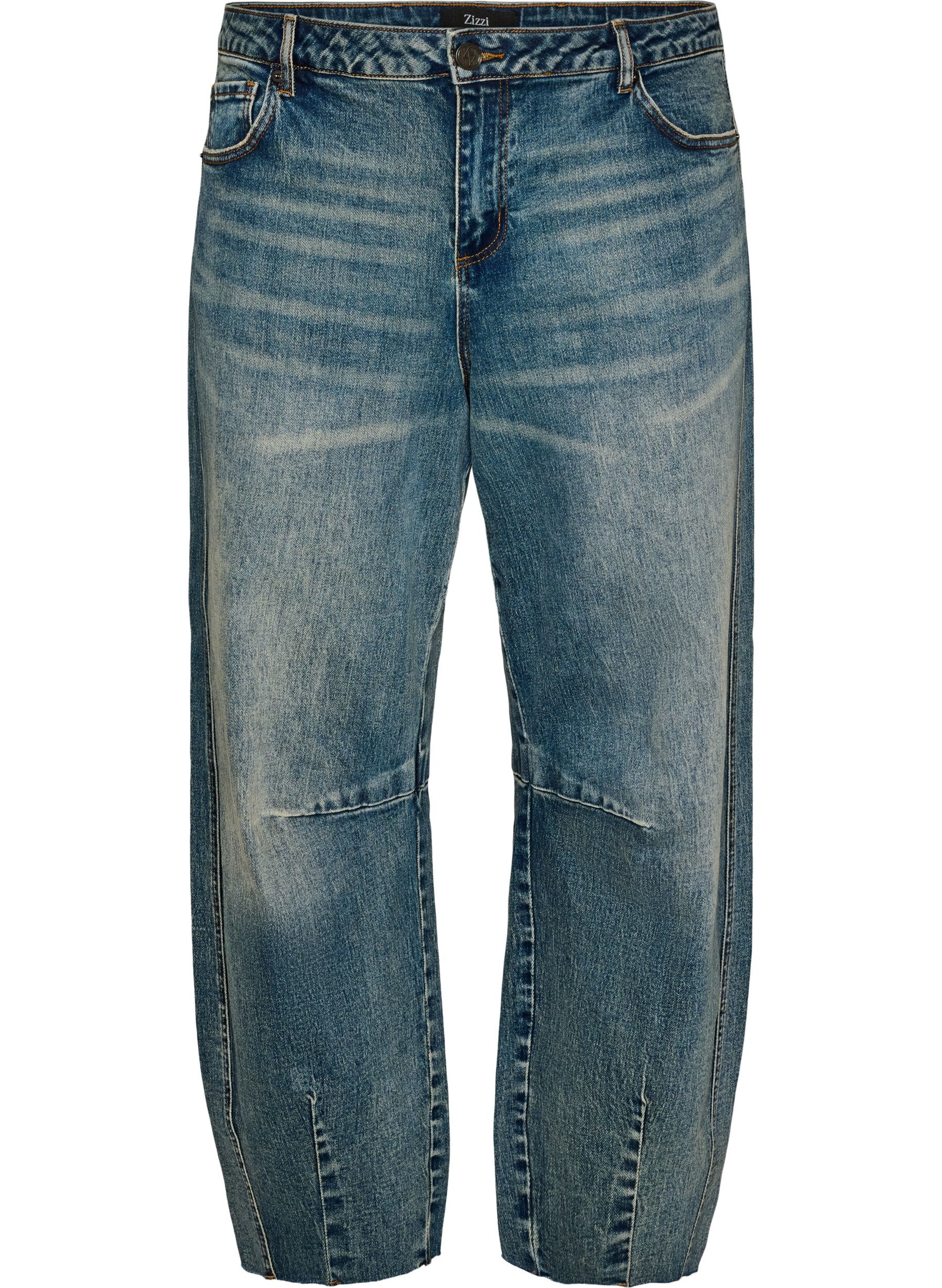 Barrel Fit Jeans mit Used-Waschung