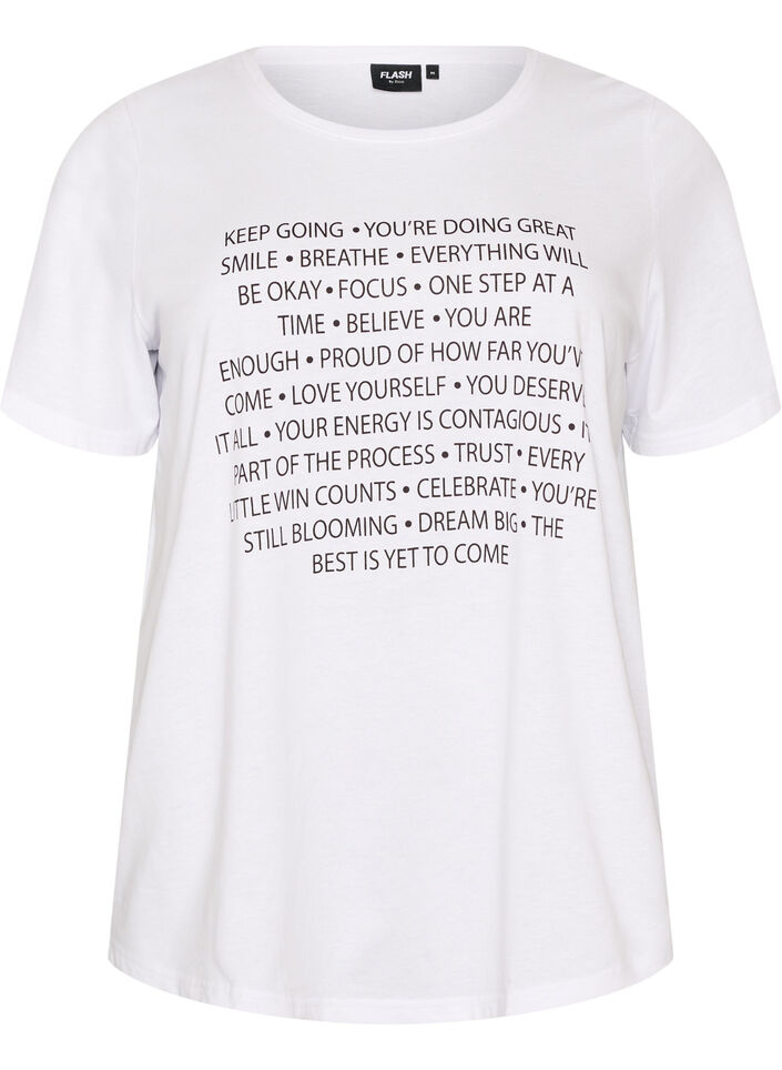 T-Shirt mit Print, Wei&szlig;, Packshot image number 0
