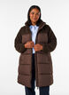 Mittellange Steppjacke mit Teddyfleece, Braun, Model image number 0