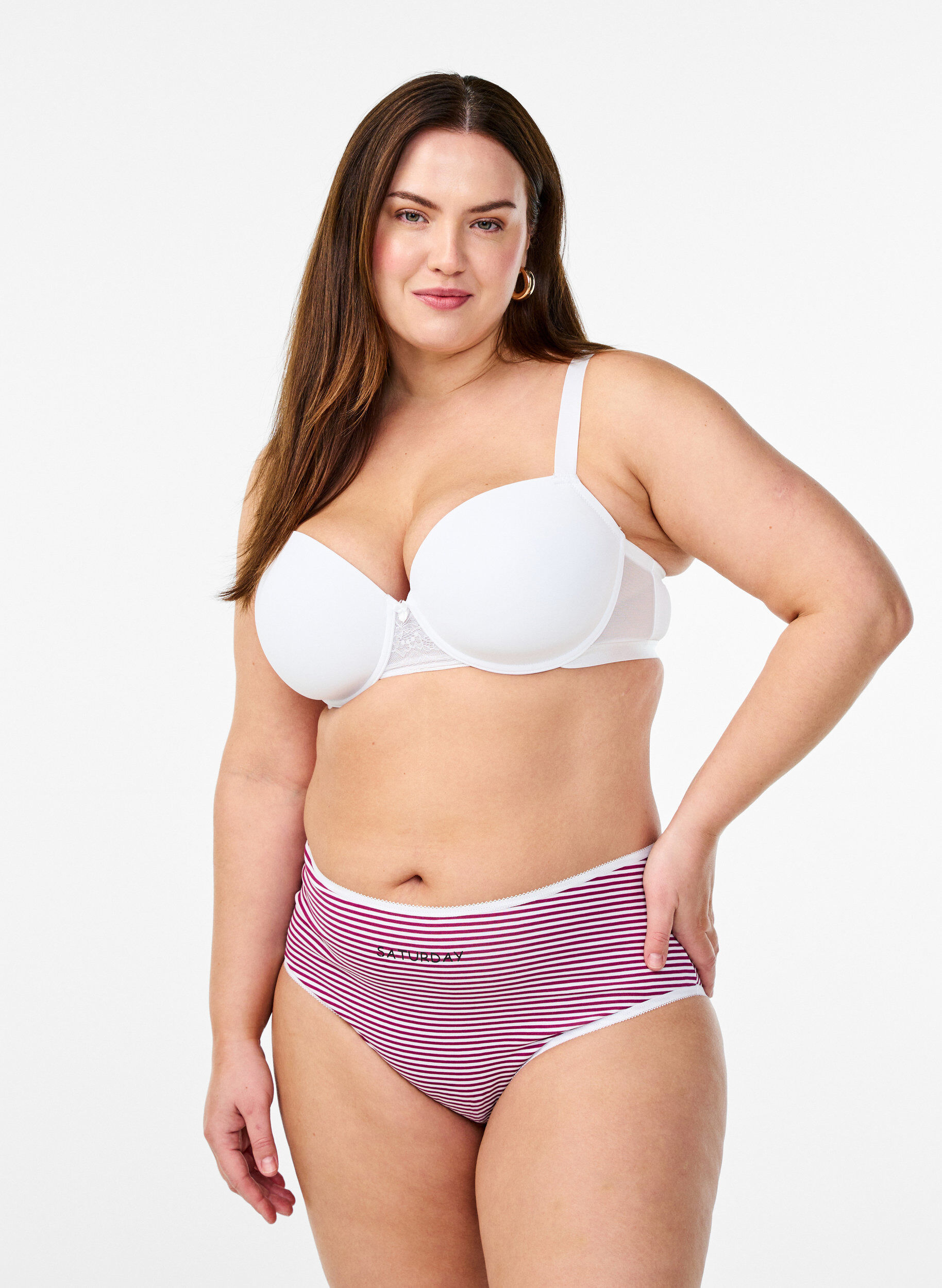 Zizzi7er-Pack Slips mit normaler Taillenh&ouml;he, Blau, Model image number 0