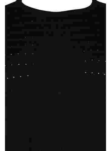 Strukturierte Strickbluse mit Rundhals, Black, Packshot image number 2