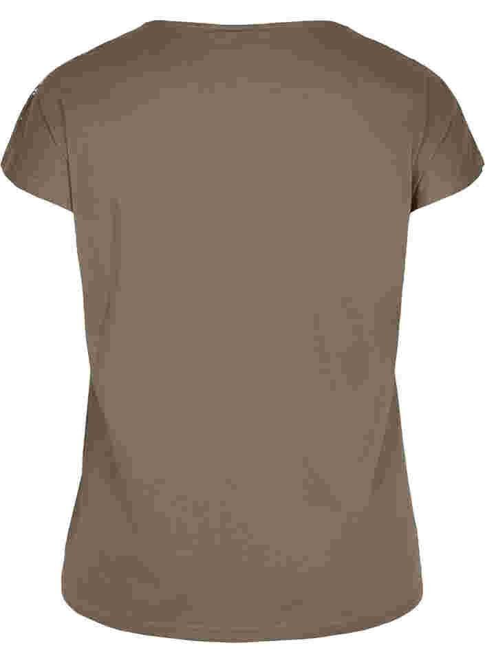 T-Shirt aus Baumwolle mit Printdetails, Falcon mel Feather, Packshot image number 1