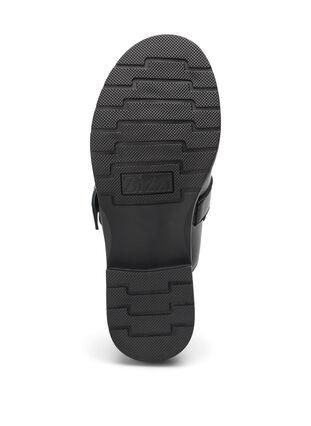 Offener Leder-Slipper mit Nieten, Black, Packshot image number 4
