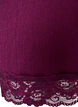 Jerseybluse mit asymmetrischem Spitzenbesatz, Lila, Packshot image number 3