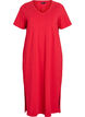 Midi-T-Shirtkleid mit V-Ausschnitt, Rot, Packshot image number 0