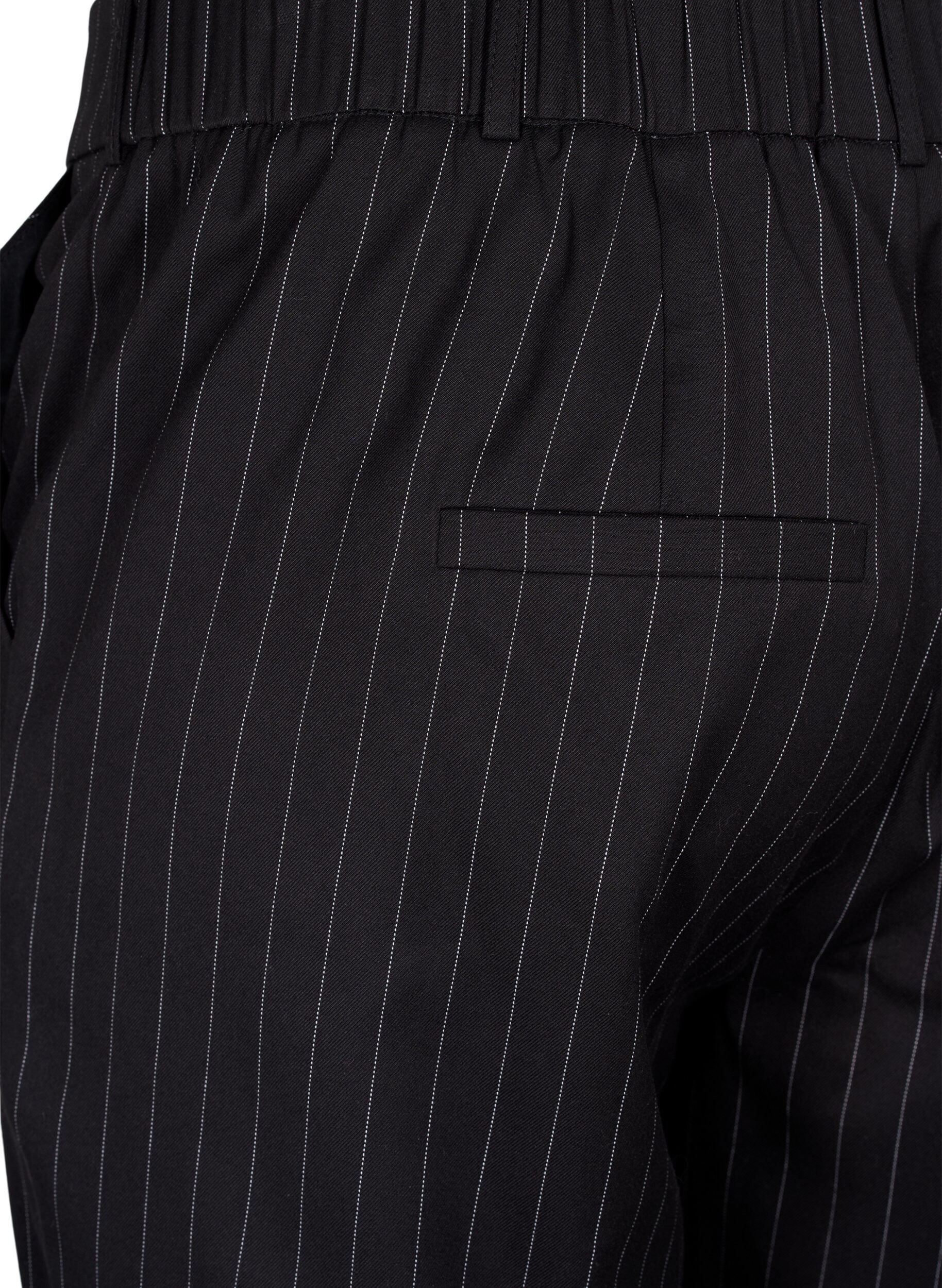 Zizzi Hosen mit Nadelstreifen, Black W. Pinstripe, Packshot image number 3