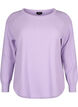 Pullover aus Bio-Baumwolle mit Strukturmuster, Lavender, Packshot image number 0