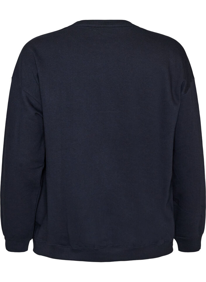 Sweatshirt mit Textaufdruck, Blau, Packshot image number 1