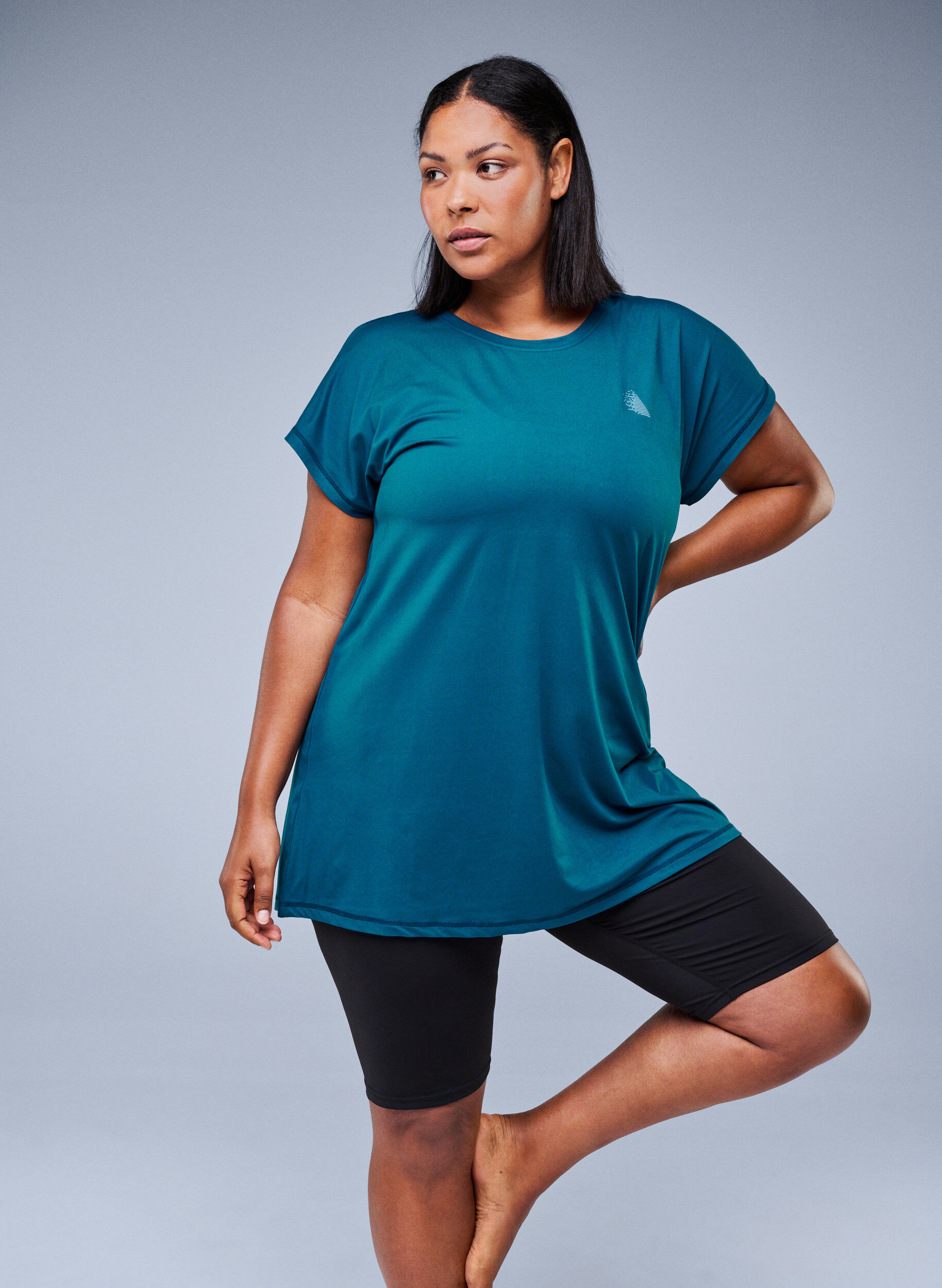 ZizziLanges Trainingsshirt, Petrol, Image image number 0