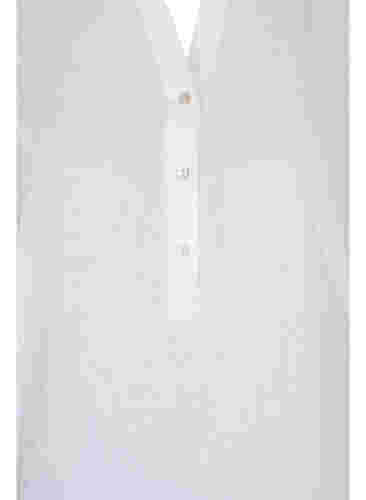 Langes kurzärmeliges Hemdkleid, White, Packshot image number 2