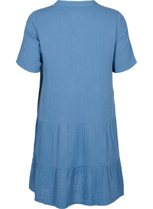 Kurzarmkleid aus 100 % Baumwolle, Moonlight Blue, Packshot image number 1
