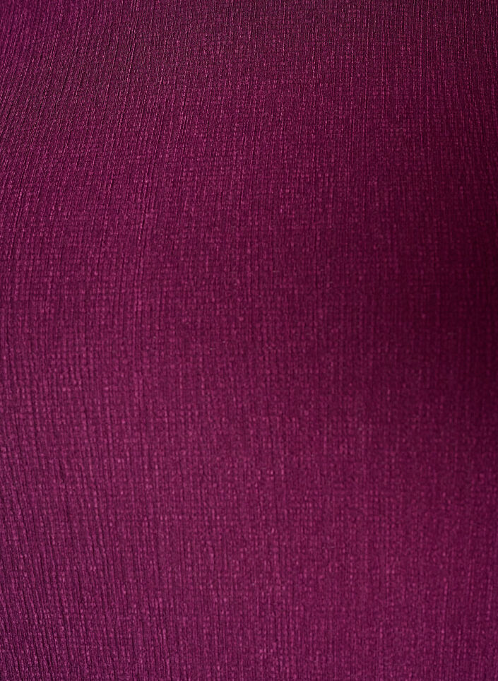Jerseybluse mit asymmetrischem Spitzenbesatz, Lila, Packshot image number 2